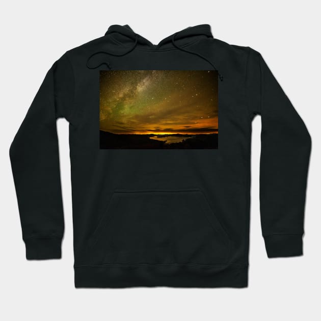 Rangeley Lake Milky Way Rangeley Maine Hoodie by WayneOxfordPh